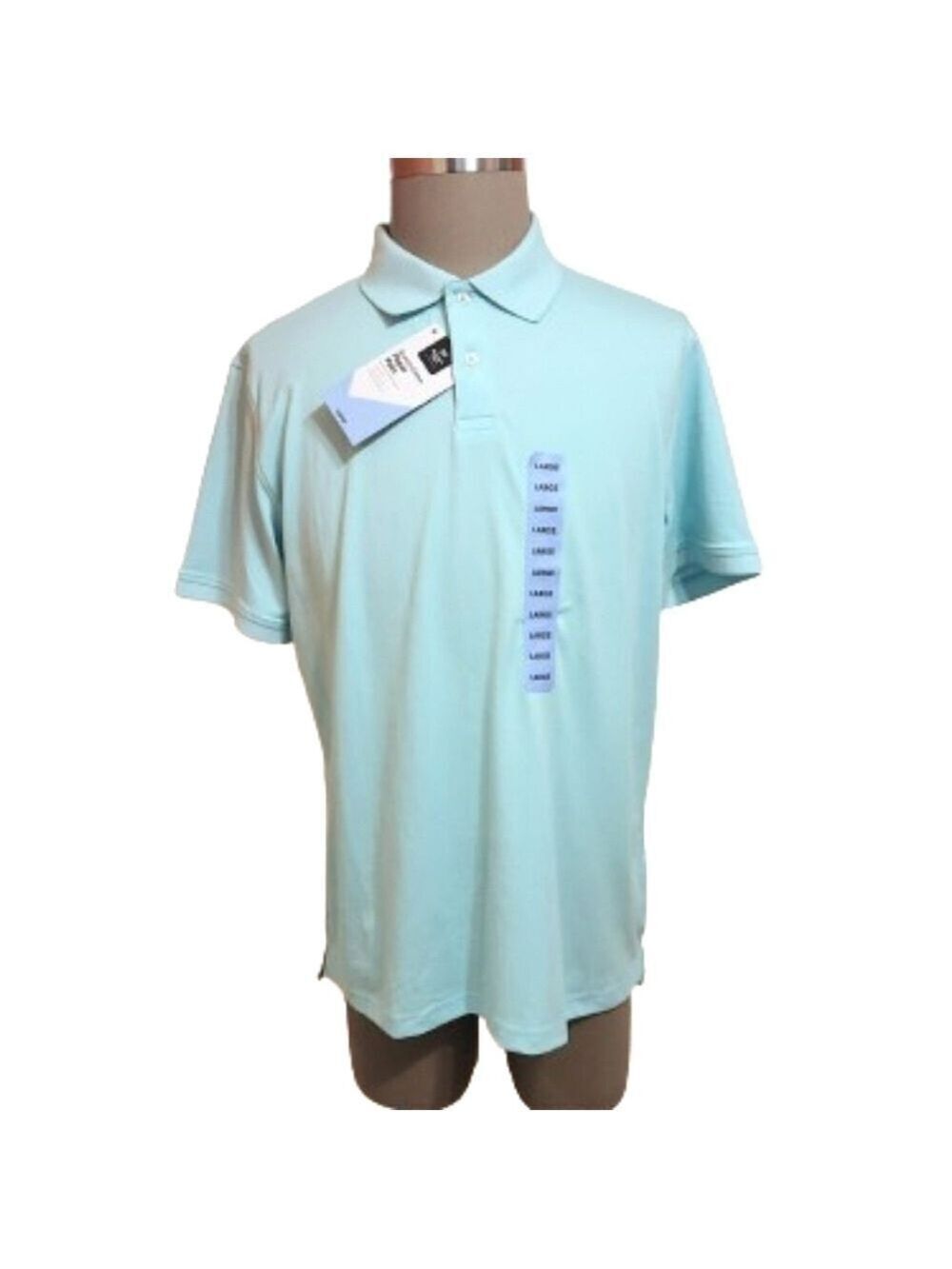 Member's Mark Men's Pique Knit Polo Aqua Large